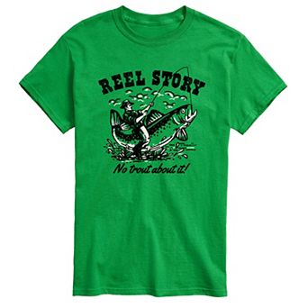 Big & Tall Reel Story No Trout About It! Graphic Tee