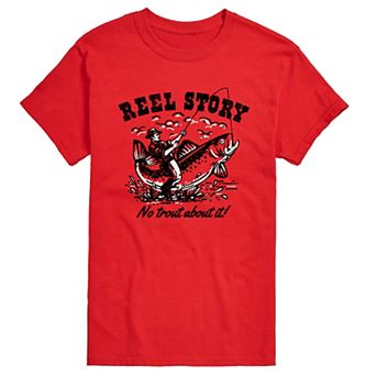 Big & Tall Reel Story No Trout About It! Graphic Tee