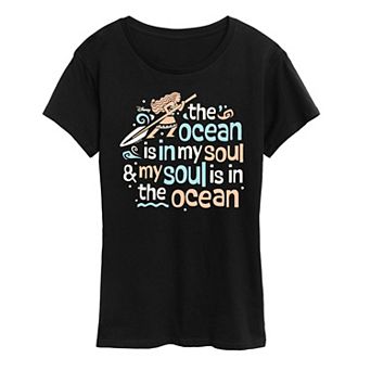 Women's Disney's Moana The Ocean Is In My Soul Graphic Tee