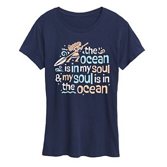 Women's Disney's Moana The Ocean Is In My Soul Graphic Tee