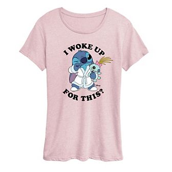 Women's Disney's Lilo & Stitch I Woke Up For This? Graphic Tee