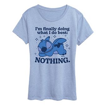 Women's Disney's Lilo & Stitch I'm Finally Doing What I Do Best Graphic Tee