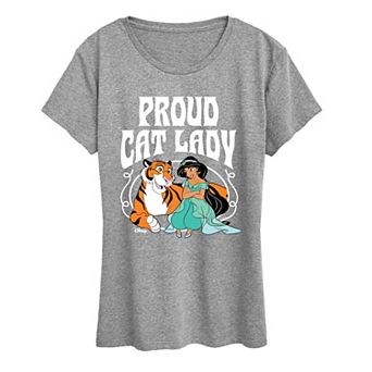 Women's Disney's Princess Jasmine Proud Cat Lady Graphic Tee