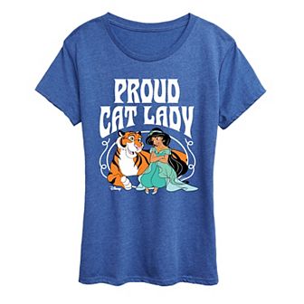 Women's Disney's Princess Jasmine Proud Cat Lady Graphic Tee