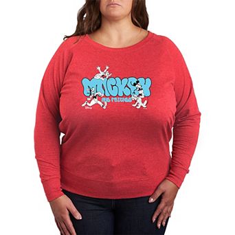 Plus Size Disney's Mickey Mouse & Friends French Terry Long Sleeve Tee