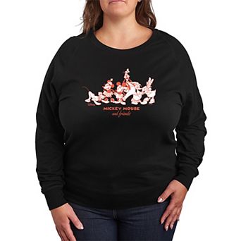 Plus Size Disney's Mickey Mouse & Friends French Terry Long Sleeve Tee