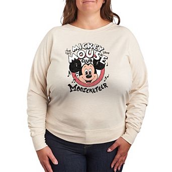 Plus Size Disney's Mickey Mouse Club Mouseketeer French Terry Long Sleeve Tee