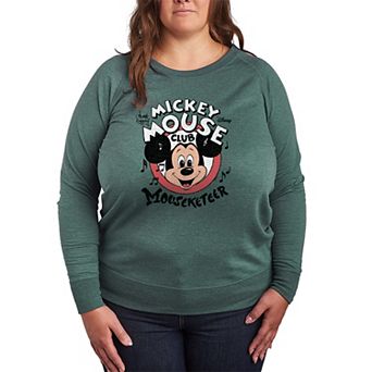 Plus Size Disney's Mickey Mouse Club Mouseketeer French Terry Long Sleeve Tee