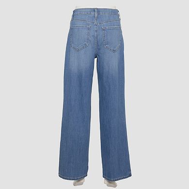 Juniors' SO® High Rise Baggy Wide Leg Jeans