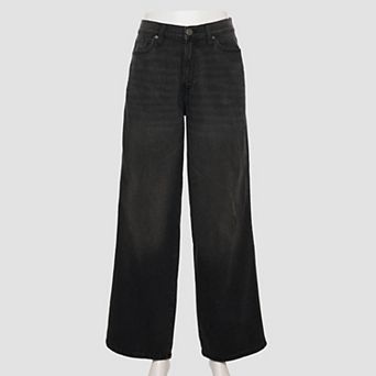 Juniors' SO® High Rise Baggy Wide Leg Jeans