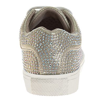 Badgley Mischka Glitzy Girls' Sparkly Sneakers