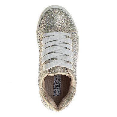 Badgley Mischka Glitzy Girls' Sparkly Sneakers