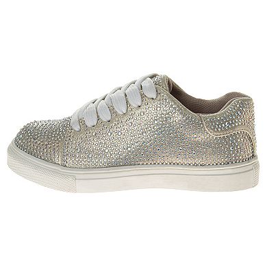 Badgley Mischka Glitzy Girls' Sparkly Sneakers