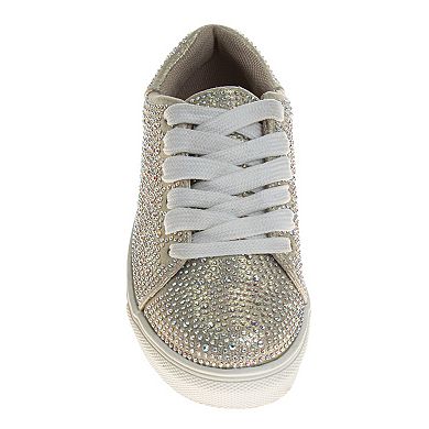 Badgley Mischka Glitzy Girls' Sparkly Sneakers