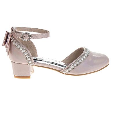 Badgley Mischka Low Heeled Girls' Sparkle Detail Dress Shoes