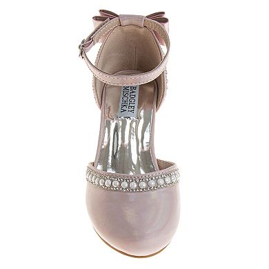 Badgley Mischka Low Heeled Girls' Sparkle Detail Dress Shoes