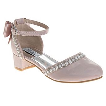 Badgley Mischka Low Heeled Girls' Sparkle Detail Dress Shoes