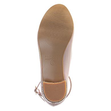 Badgley Mischka Girls Slip-On Sparkly Dress Shoes