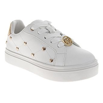 Badgley Mischka Girls Heart Studded Comfort Fit Sneakers