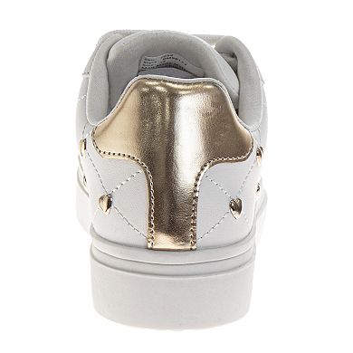 Badgley Mischka Girls Heart Studded Comfort Fit Sneakers
