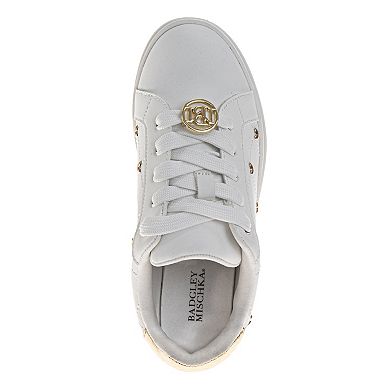 Badgley Mischka Girls Heart Studded Comfort Fit Sneakers
