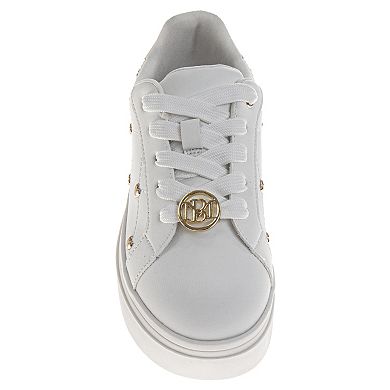 Badgley Mischka Girls Heart Studded Comfort Fit Sneakers