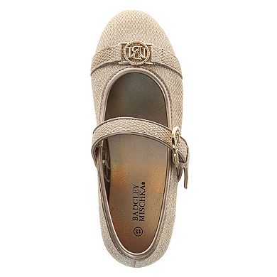Badgley Mischka Ballerina Girls Elegant Ankle Strap Dress Shoes