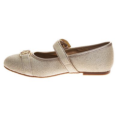 Badgley Mischka Ballerina Girls Elegant Ankle Strap Dress Shoes