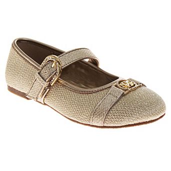 Badgley Mischka Ballerina Girls Elegant Ankle Strap Dress Shoes