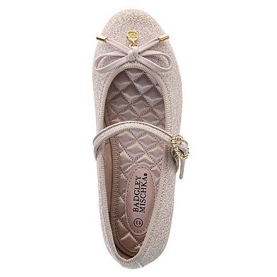 Badgley Mischka Ballerinas Girls Elegant Ankle Strap Dress Shoes