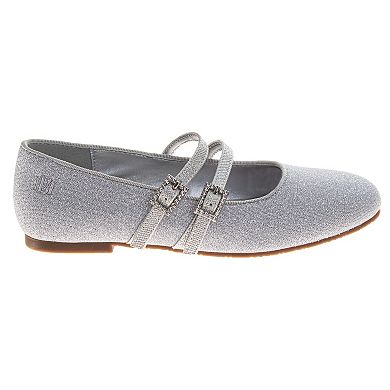 Badgley Mischka Ballerinas Girls' Elegant Ankle Strap Dress Shoes