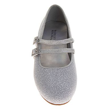 Badgley Mischka Ballerinas Girls' Elegant Ankle Strap Dress Shoes