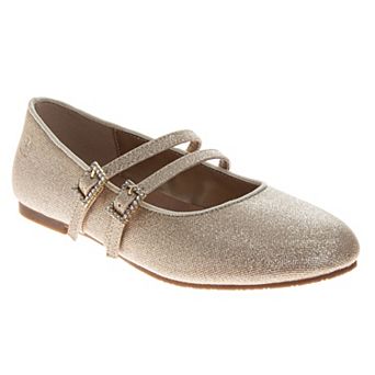 Badgley Mischka Ballerinas Girls' Elegant Ankle Strap Dress Shoes