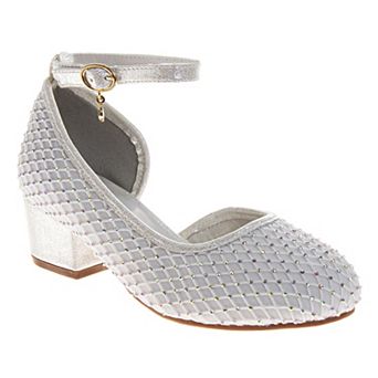 Badgley Mischka Sparkle Block Heel Little Kid Girls Dress Shoes