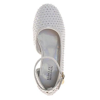 Badgley Mischka Sparkle Block Heel Little Kid Girls Dress Shoes