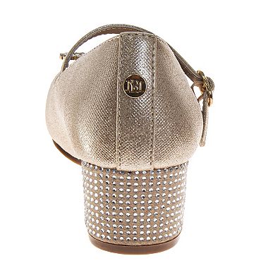 Badgley Mischka Elegant Sparkle Comfort Fit Little Kid Girls Dress Shoes