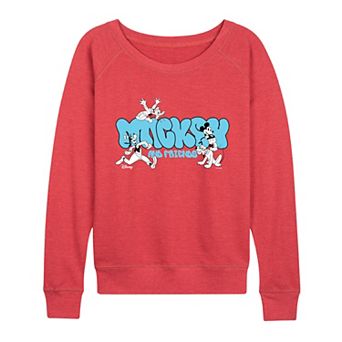 Women's Disney's Mickey Mouse & Friends French Terry Long Sleeve Tee