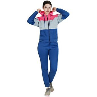 Women’s ColorBlock Zip-Up Sweatsuit