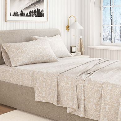 Holiday-Themed Turkish Cotton Flannel Sheet Set