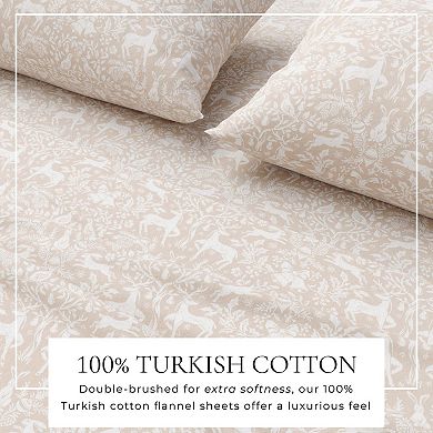Holiday-Themed Turkish Cotton Flannel Sheet Set