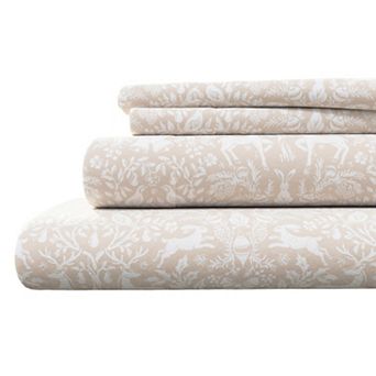 Holiday-Themed Turkish Cotton Flannel Sheet Set