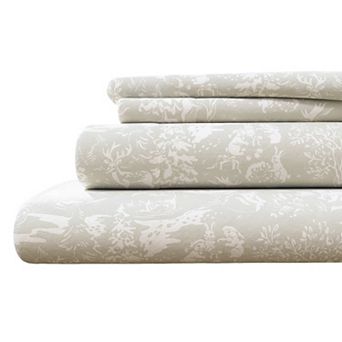 Holiday-Themed Turkish Cotton Flannel Sheet Set
