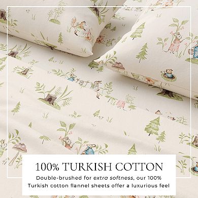 Christmas Print Cotton Flannel Sheet Set