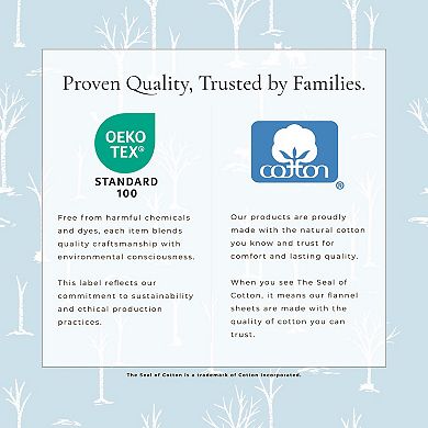 Turkish Cotton Lodge Flannel Sheet Set with Pillowcases