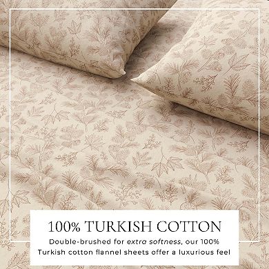 Turkish Cotton Lodge Flannel Sheet Set with Pillowcases