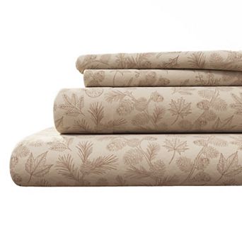 Turkish Cotton Lodge Flannel Sheet Set with Pillowcases