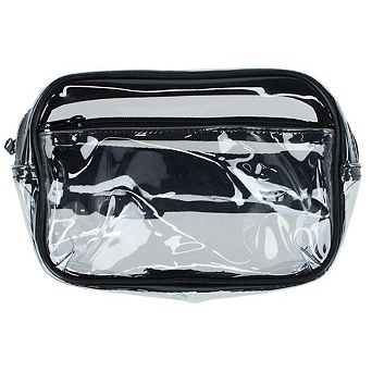 CTM Unisex Clear Stadium 2-Pocket Fanny Pack/Crossbody Bag
