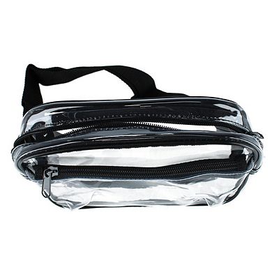 CTM Unisex Clear Stadium 2-Pocket Fanny Pack/Crossbody Bag