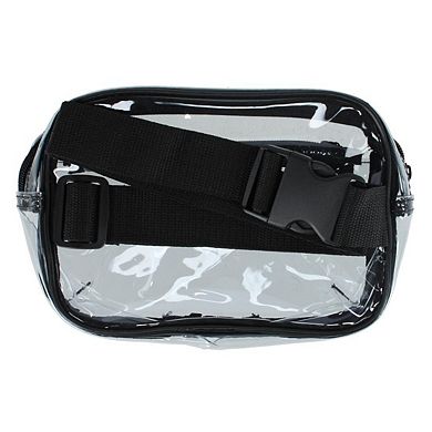 CTM Unisex Clear Stadium 2-Pocket Fanny Pack/Crossbody Bag