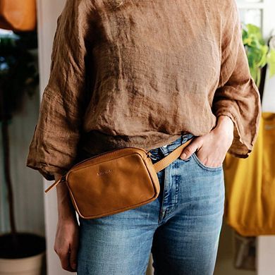 Made Free Leather Convertible Waistpack Handbag